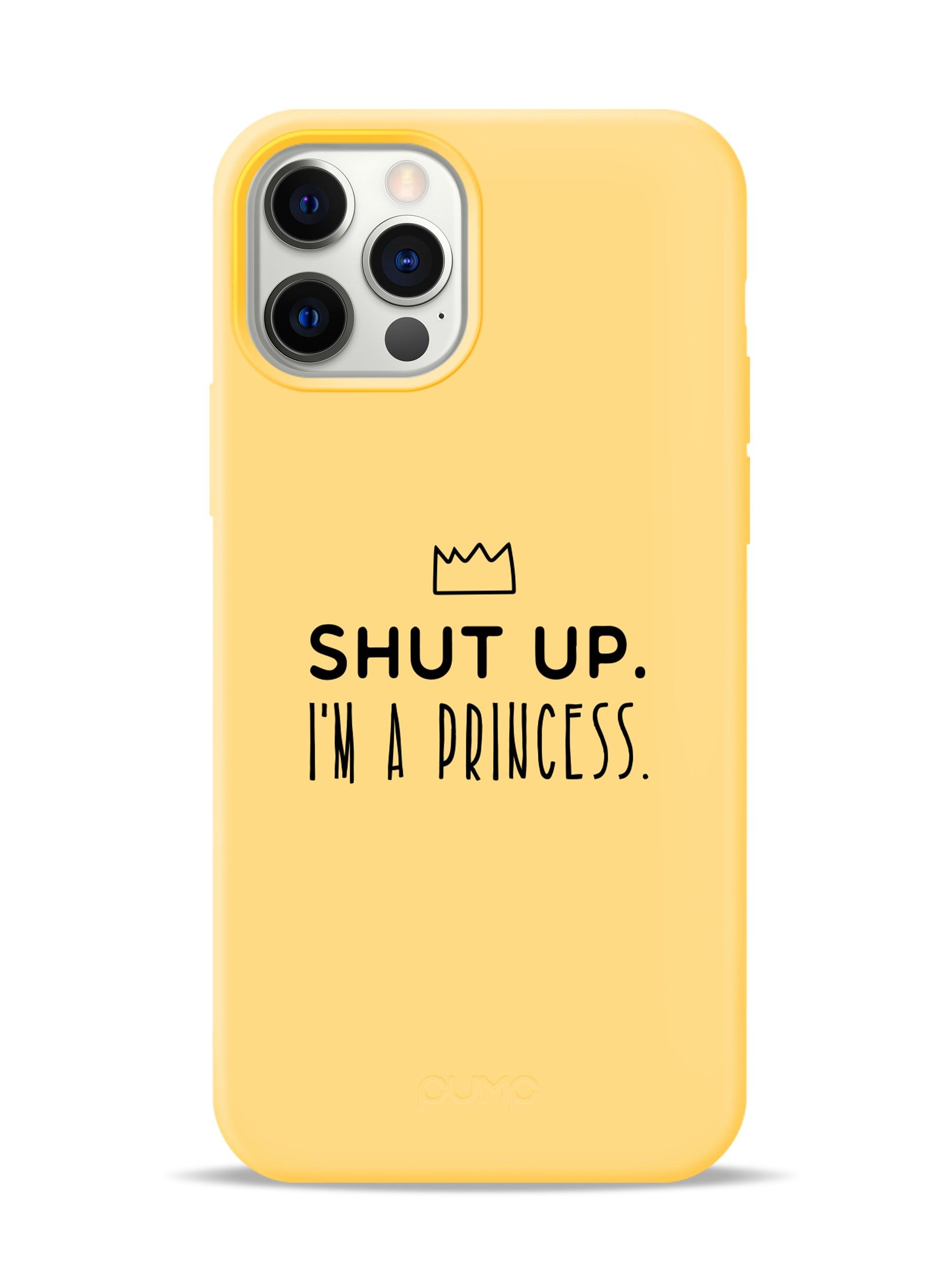 Чехол Pump Silicone Minimalistic Case for iPhone 12/12 Pro I'm a Princess С рисунком Желтый - фото 3