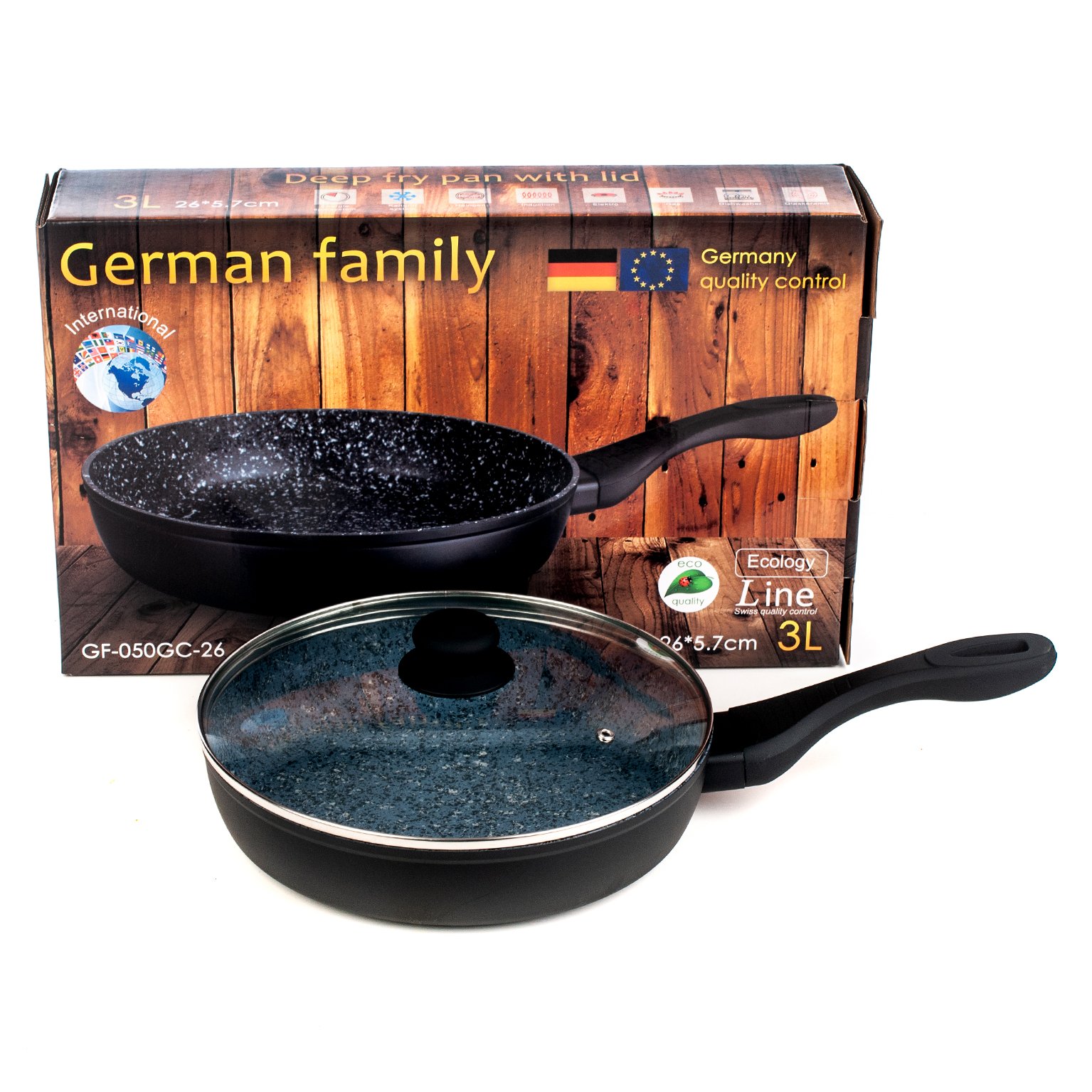 Сковорідка German Family GF-050GC-26 26 х 5.7 см - фото 4