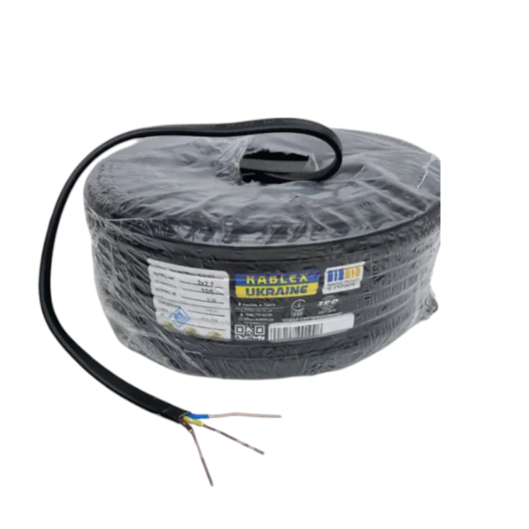 Електрокабель ВВГ нгд-П ЗЗКМ 3х2,5 вогнестійкий ПВХ подвійна оболонка 100 м (27207346) - фото 2 Електрокабель ВВГ нгд-П ЗЗКМ 3х2,5 вогнестійкий ПВХ подвійна оболонка 100 м (27207346) - фото 2