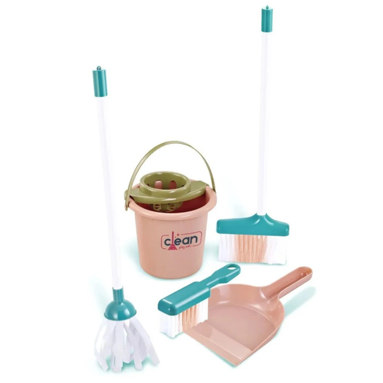 Дитячий набір для домашнього прибирання 667-51 з віником/ведром/аксесуарами - фото 4 Дитячий набір для домашнього прибирання 667-51 з віником/ведром/аксесуарами - фото 4