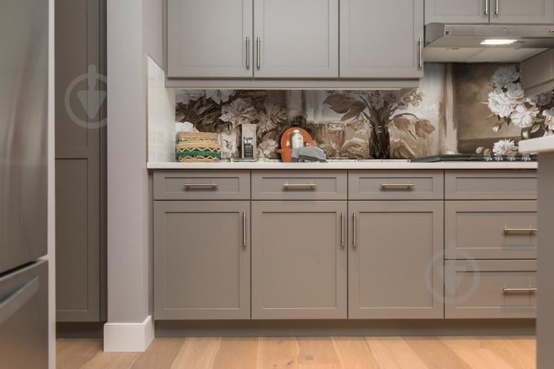 Скинали на кухню Zatarga «Картина пионы ретро кирпичи» 600х3000 мм виниловая 3Д наклейка кухонный фартук Z180361/2