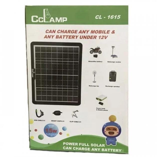 Сонячна панель портативна CCLamp CL-1615 Solar DL208 15 Вт (3-4-CL-1615) - фото 3