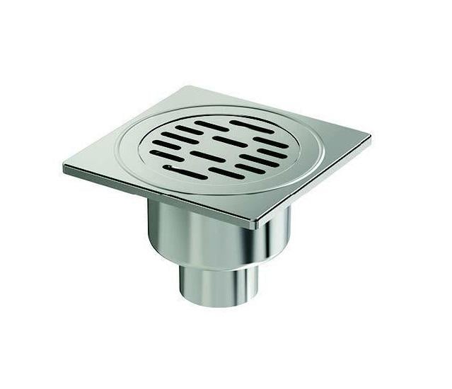 Трап MAXIFLOW 20х20 із нержавіючої сталі вертикальний, вихід труби 100 мм (3045.0А.100K.020)