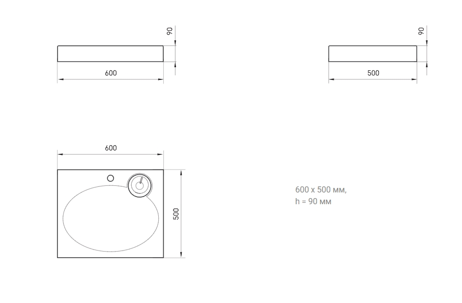 Умивальник на пральну машину PAA Claro Mini KICLAMISIF_00 прямокутний 600х500 мм Білий глянцевий (LM-KICLAMISIF_00) - фото 2 Умивальник на пральну машину PAA Claro Mini KICLAMISIF_00 прямокутний 600х500 мм Білий глянцевий (LM-KICLAMISIF_00) - фото 2