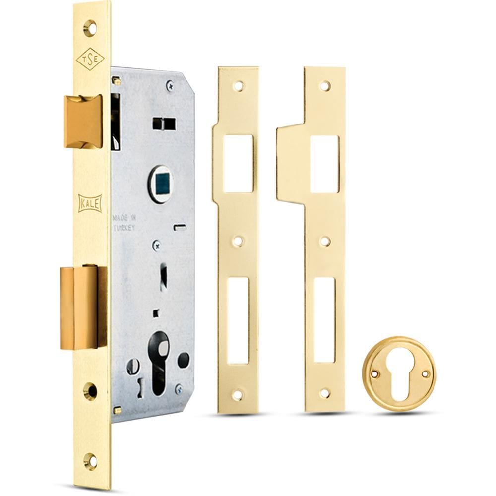 Замок 152-R врезной цилиндрический бексет 40 мм планки с покрытием латунь (1-30130) Замок 152-R врезной цилиндрический бексет 40 мм планки с покрытием латунь (1-30130)