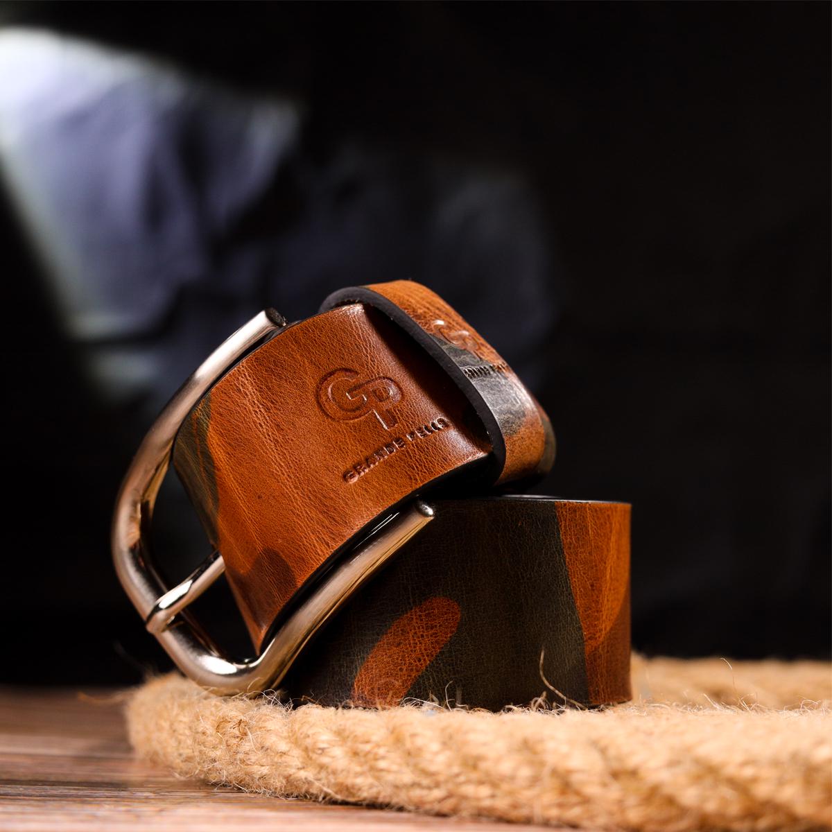 Ремень GRANDE PELLE Leather Belt 21478 из кожи Разноцветный - фото 8