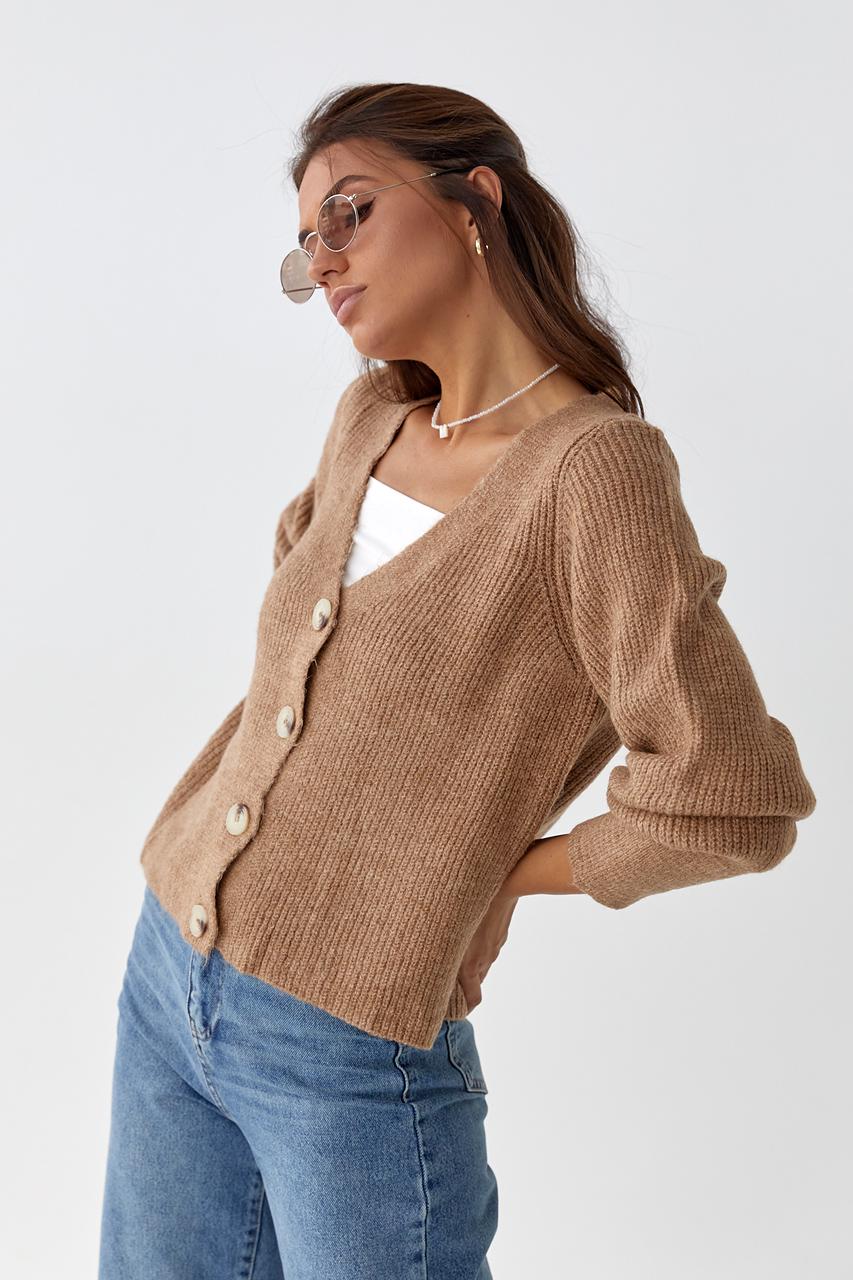 Кардиган вязаный PORTAKAL M Коричневый (9528438) - фото 7 Кардиган вязаный PORTAKAL M Коричневый (9528438) - фото 7