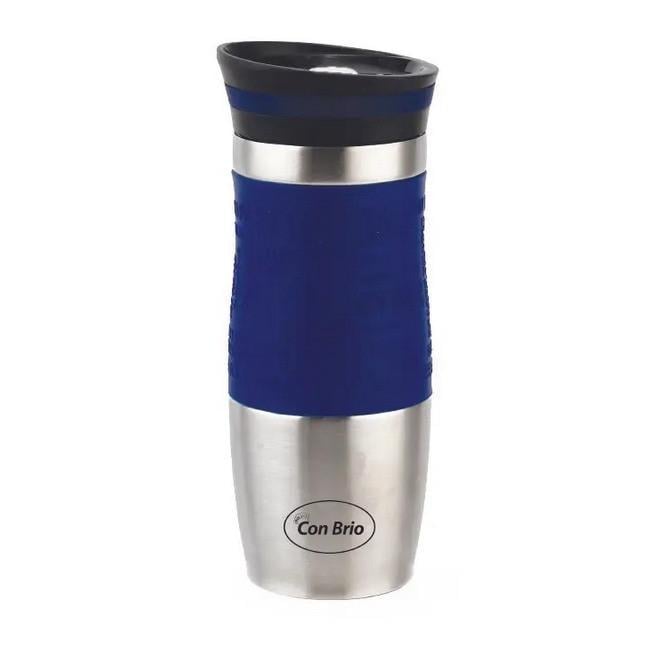 Термокружка Con Brio CB-364 с крышкой поилкой 380 мл Blue (iz14521) Термокружка Con Brio CB-364 с крышкой поилкой 380 мл Blue (iz14521)