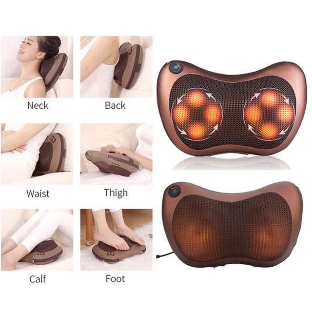 Роликова масажна подушка для шиї і спини Massage Pillow на 6 роликів - фото 3