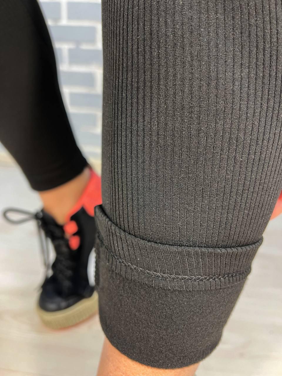 Лосины женские Prenses 706 рубчик широкий пояс утепленные флис S Черный (3046) - фото 5 Лосины женские Prenses 706 рубчик широкий пояс утепленные флис S Черный (3046) - фото 5