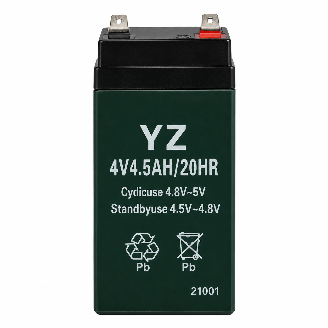 Аккумулятор свинцово-кислотный 4V4 герметичный для фонарей/аварийного освещения 4V 5 Ah Black (5744167)