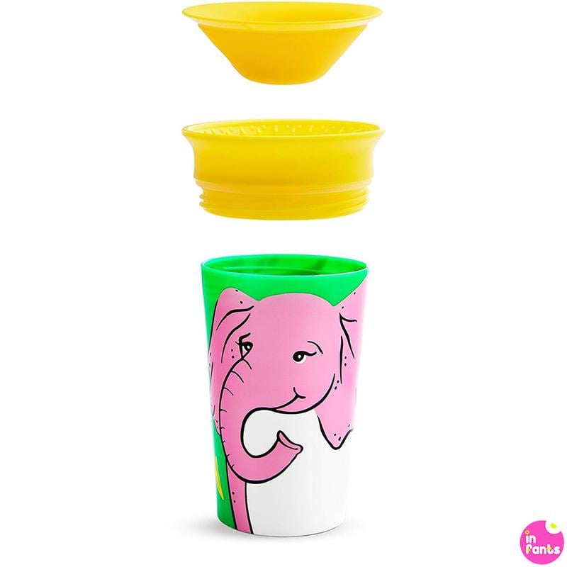Чашка непроливна Munchkin Miracle 360 Wildlove Elephant Манчкін Слон 266 мл (00485) - фото 3 Чашка непроливна Munchkin Miracle 360 Wildlove Elephant Манчкін Слон 266 мл (00485) - фото 3