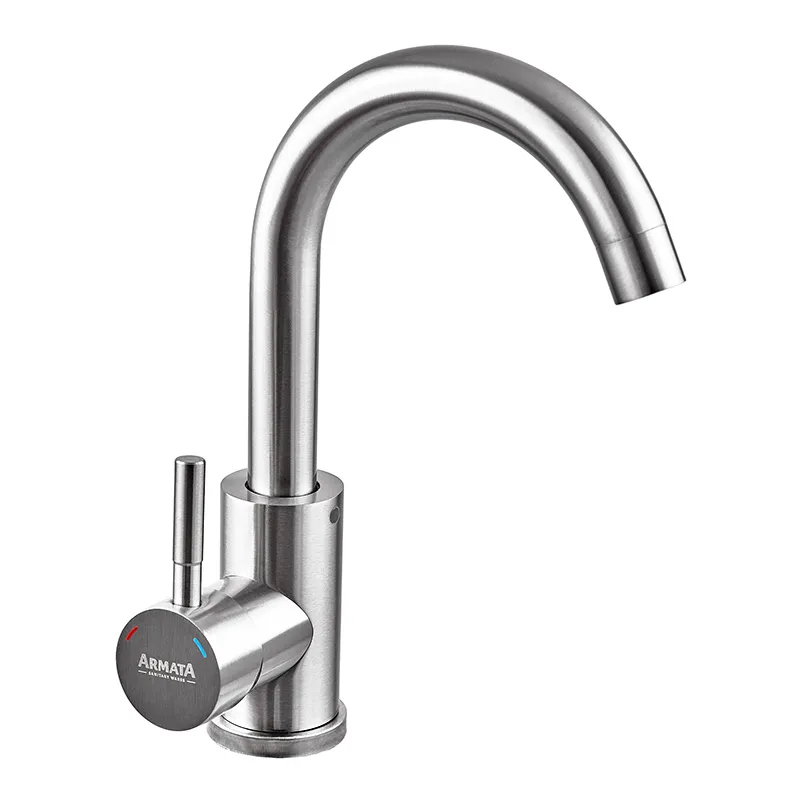 Змішувач для умивальника Armata SUS-001-CN без підведення Нержавіюча сталь (CH6479)