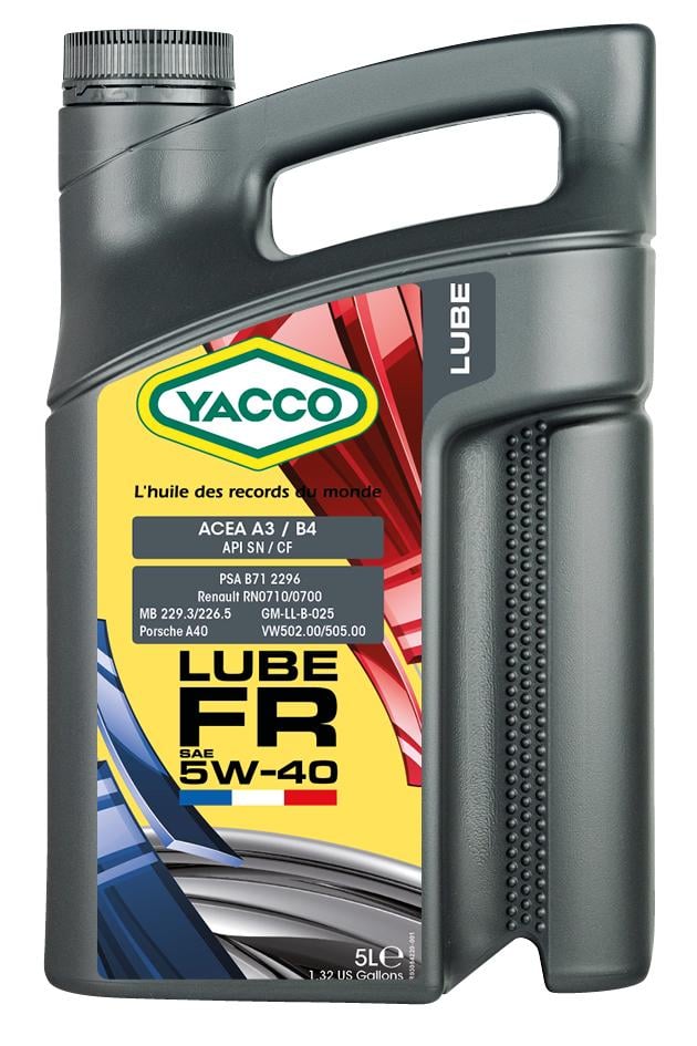 Моторное масло YACCO LUBE FR 5W40 5 л (30545L)