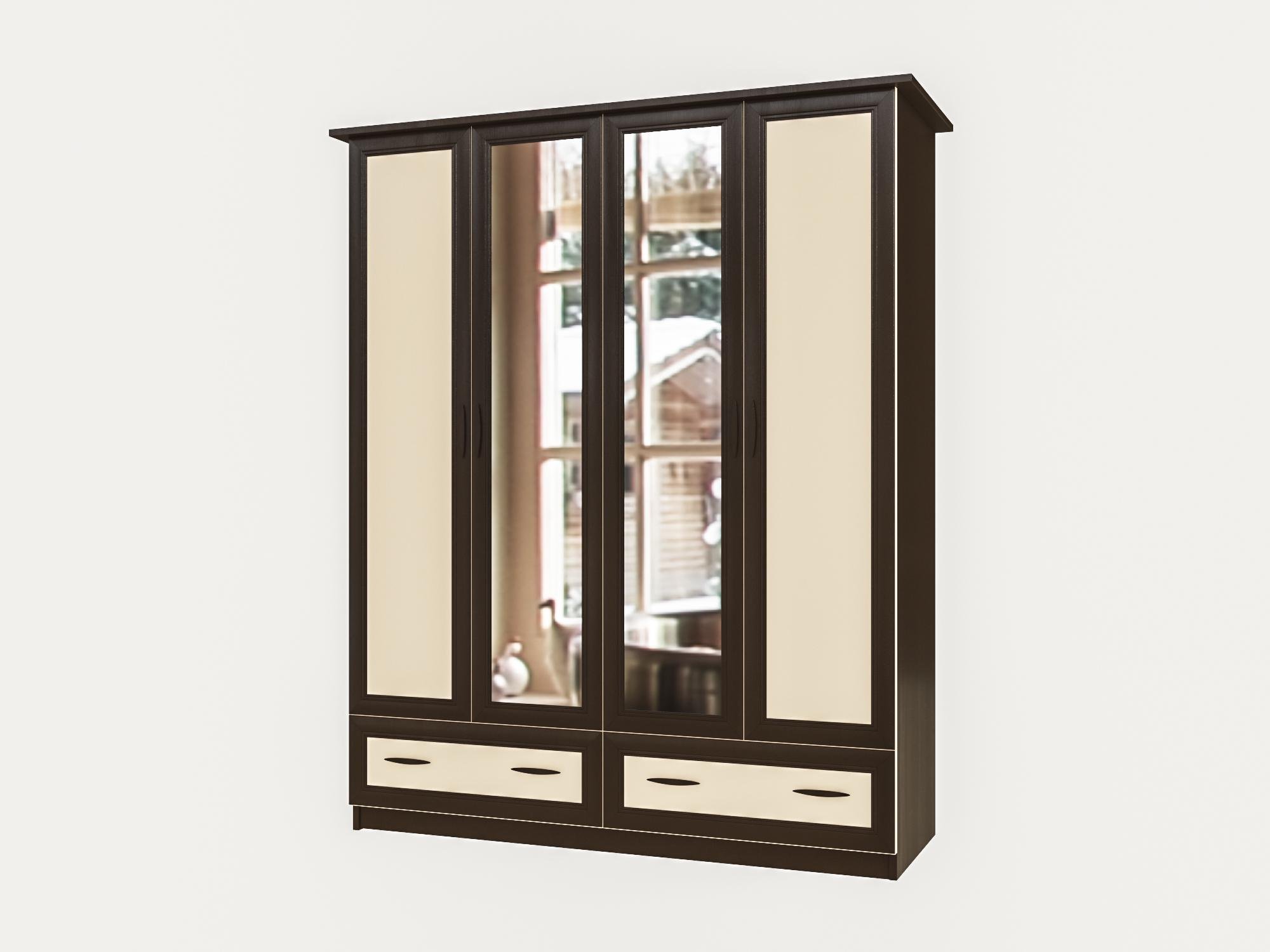 Спальный гарнитур Світ меблів Соня каркас с ламелями из ДСП/Зеркала Венге магия/Дуб молочный (51636) - фото 5 Спальный гарнитур Світ меблів Соня каркас с ламелями из ДСП/Зеркала Венге магия/Дуб молочный (51636) - фото 5