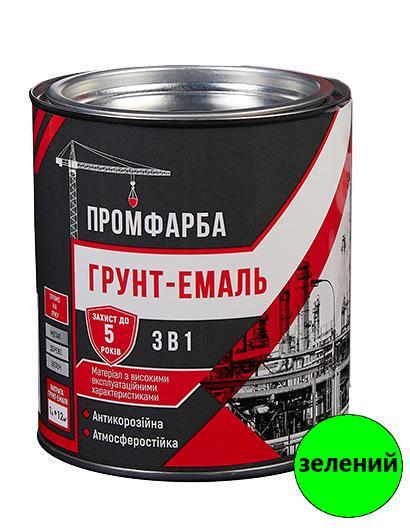 Грунт-эмаль антикоррозионная 3в1 ПРОМКРАСКА 0,8 кг 600 мл Зеленый (3014750548)