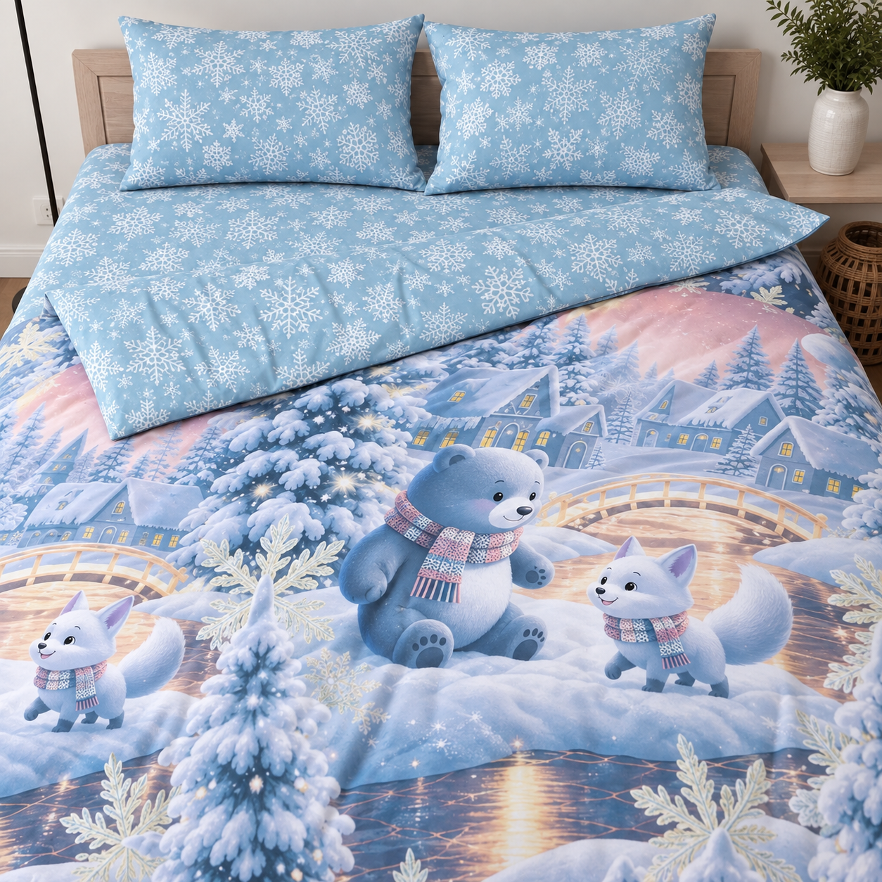 Комплект постільної білизни двоспальний PaniPava Winter Tale бязь (92109751)
