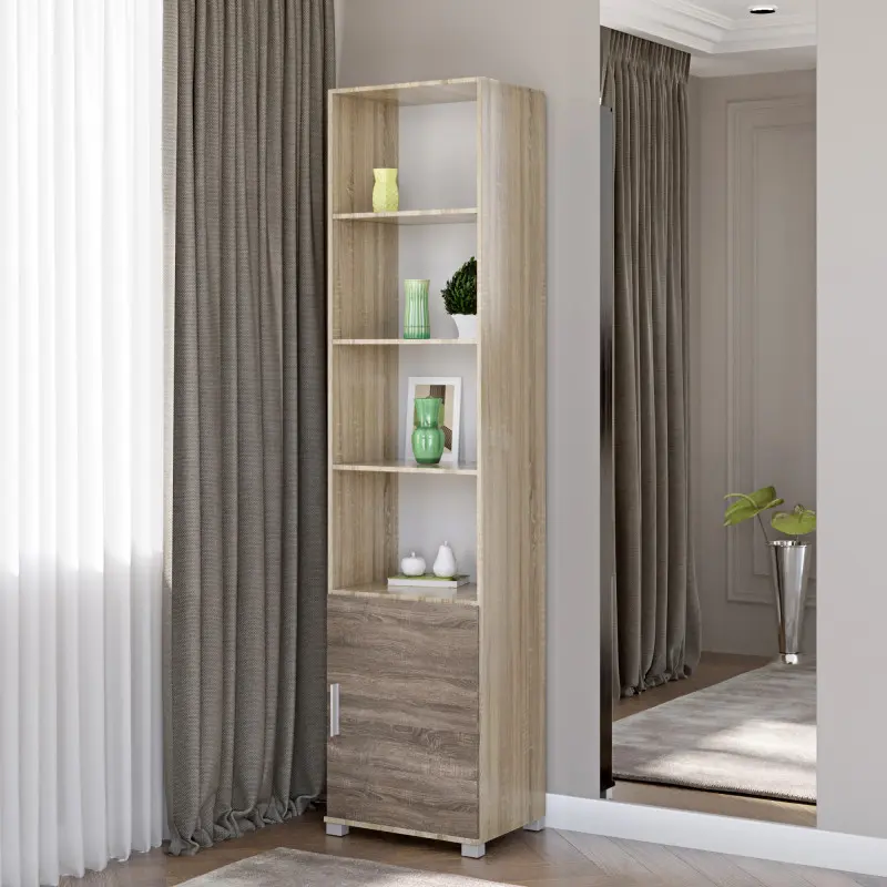 Шкаф-пенал Еверест Бриз-14 Дуб сонома/Трюфель (26779399) - фото 1 Шкаф-пенал Еверест Бриз-14 Дуб сонома/Трюфель (26779399) - фото 1