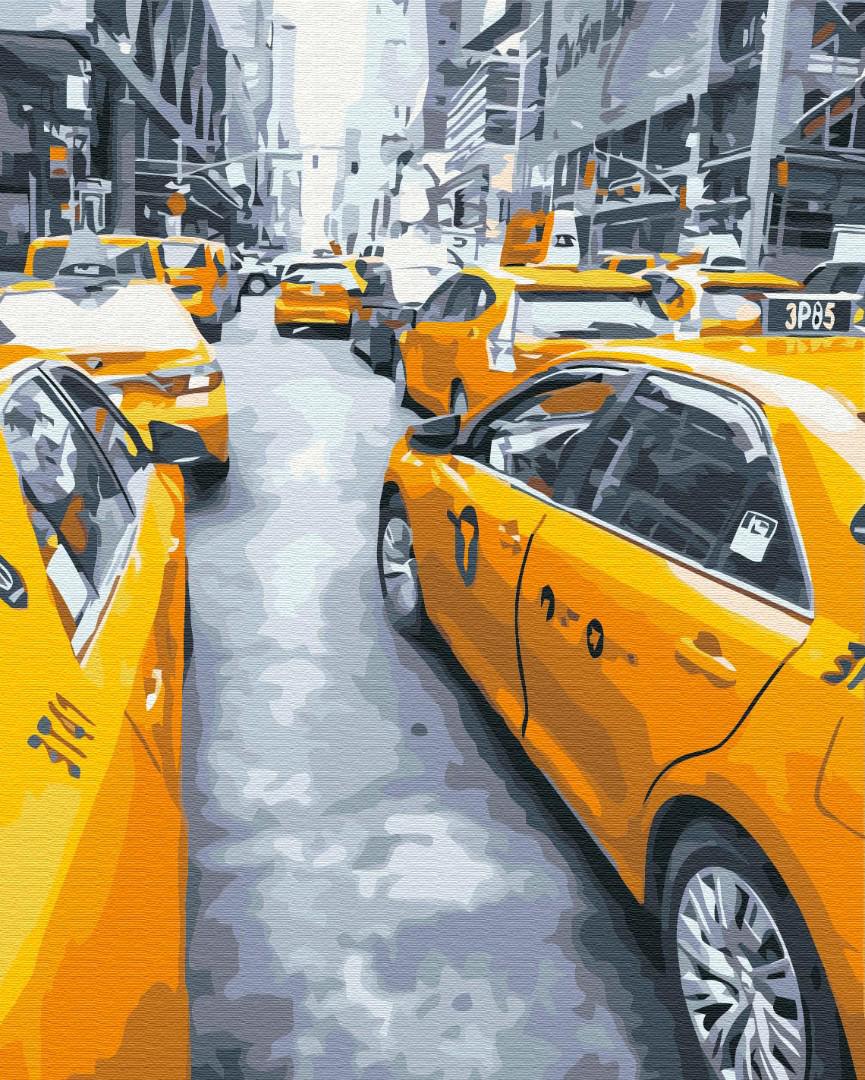 Картина за номерами Brushme Нью-Йоркське таксі 48x60 см (BS25434L)