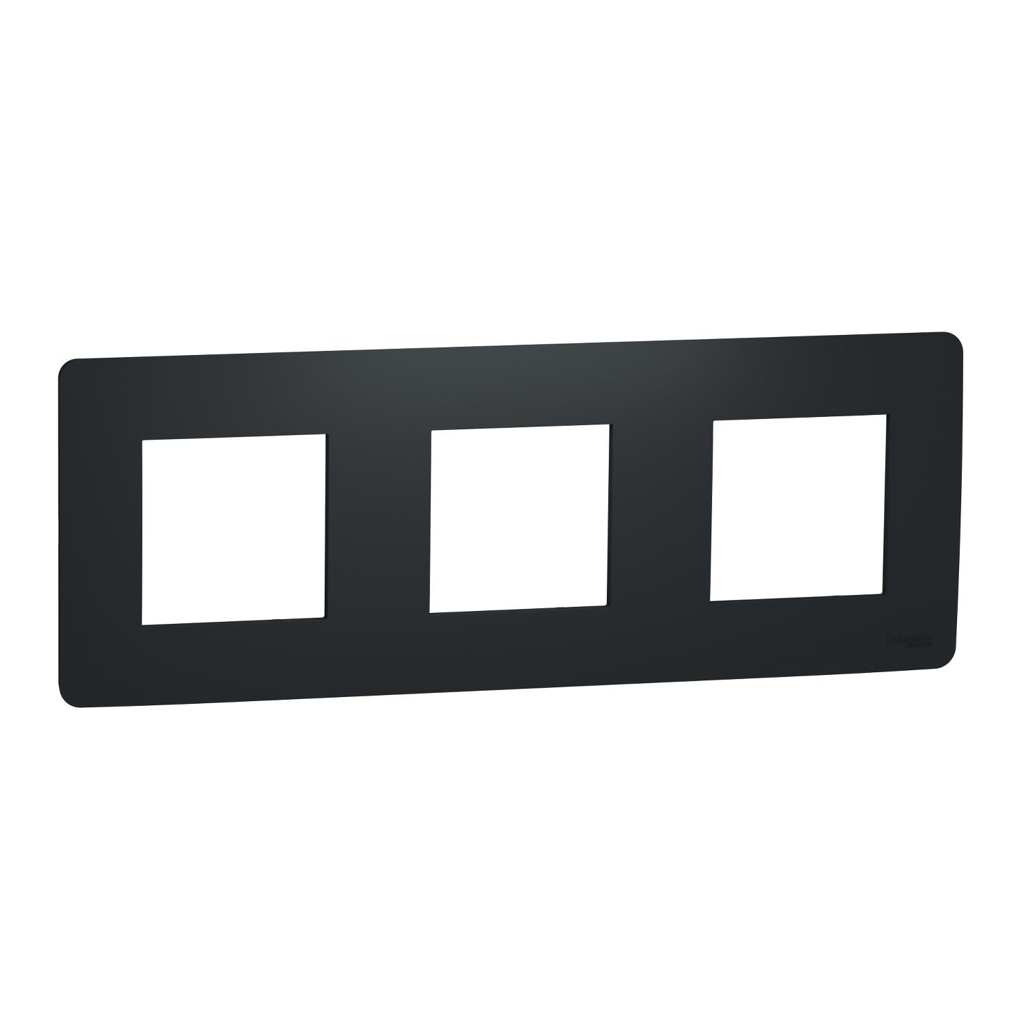 Рамка трехместная Schneider Electric Unica New Studio Антрацитовый (NU200654)
