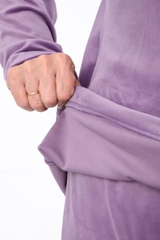 Комплект велюровий піжамний однотонний жіночий плюс сайз Носи Своє р. 60 Бузковий (8162-030-1) - фото 4 Комплект велюровий піжамний однотонний жіночий плюс сайз Носи Своє р. 60 Бузковий (8162-030-1) - фото 4