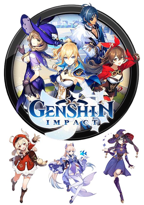 Картинка на торт вафельная Genshin (14853) Картинка на торт вафельная Genshin (14853)