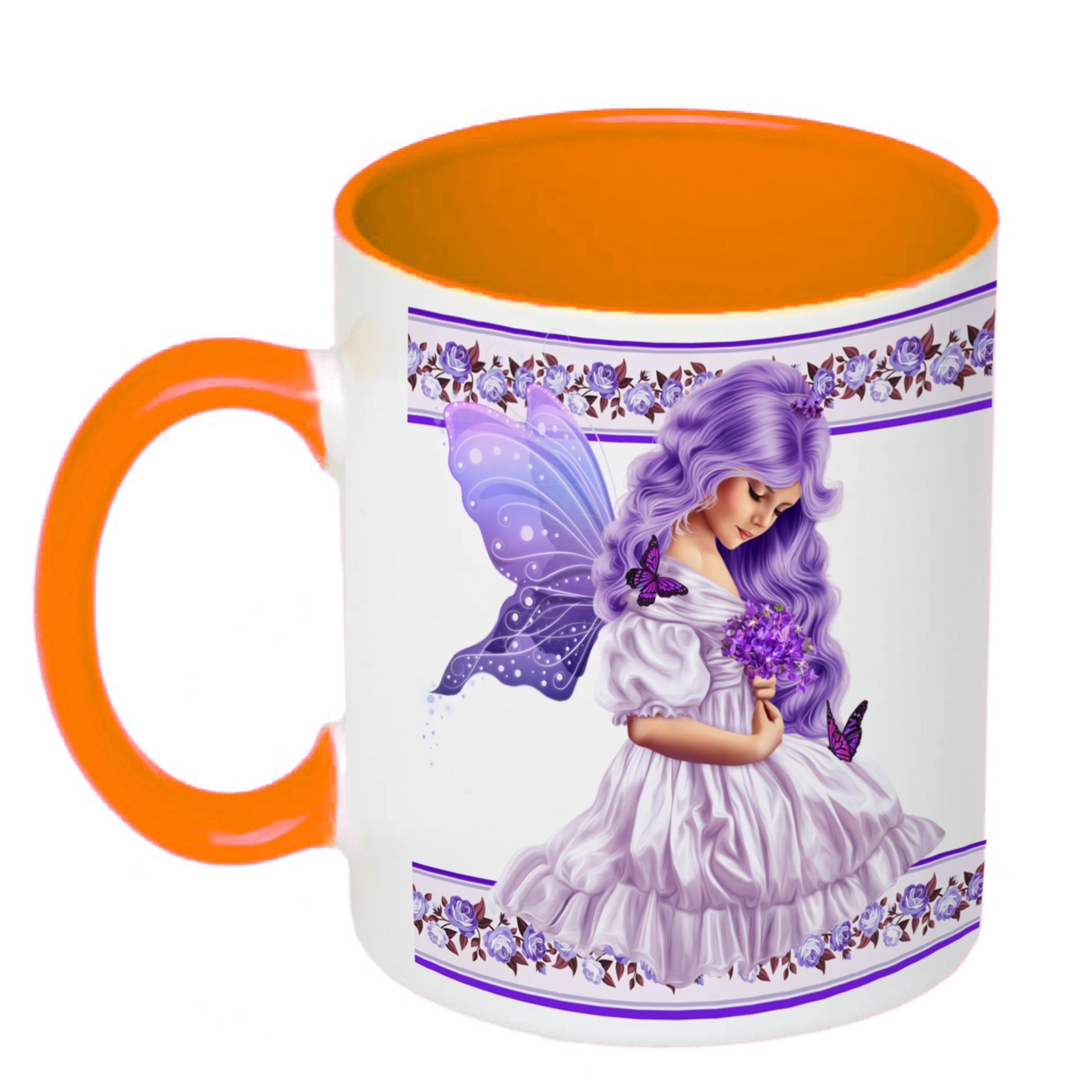 Чашка с печатью "Даринка, з 8 березня" 330 мл Оранжевый (23380)