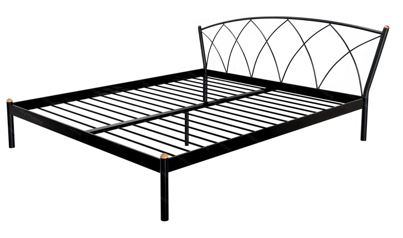 Кровать металлическая Метакам Jasmin-1 200x140 см Черный