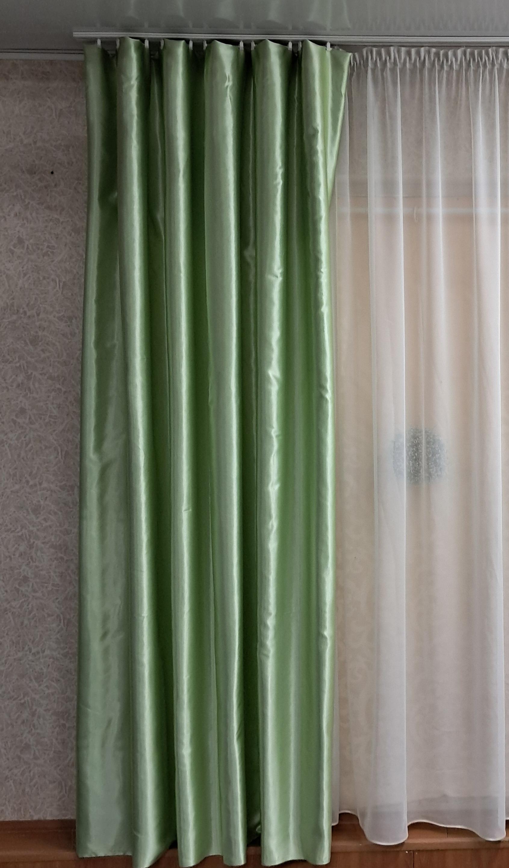 Штора Шанзализе 270х200 см Салатовый - фото 1 Штора Шанзализе 270х200 см Салатовый - фото 1