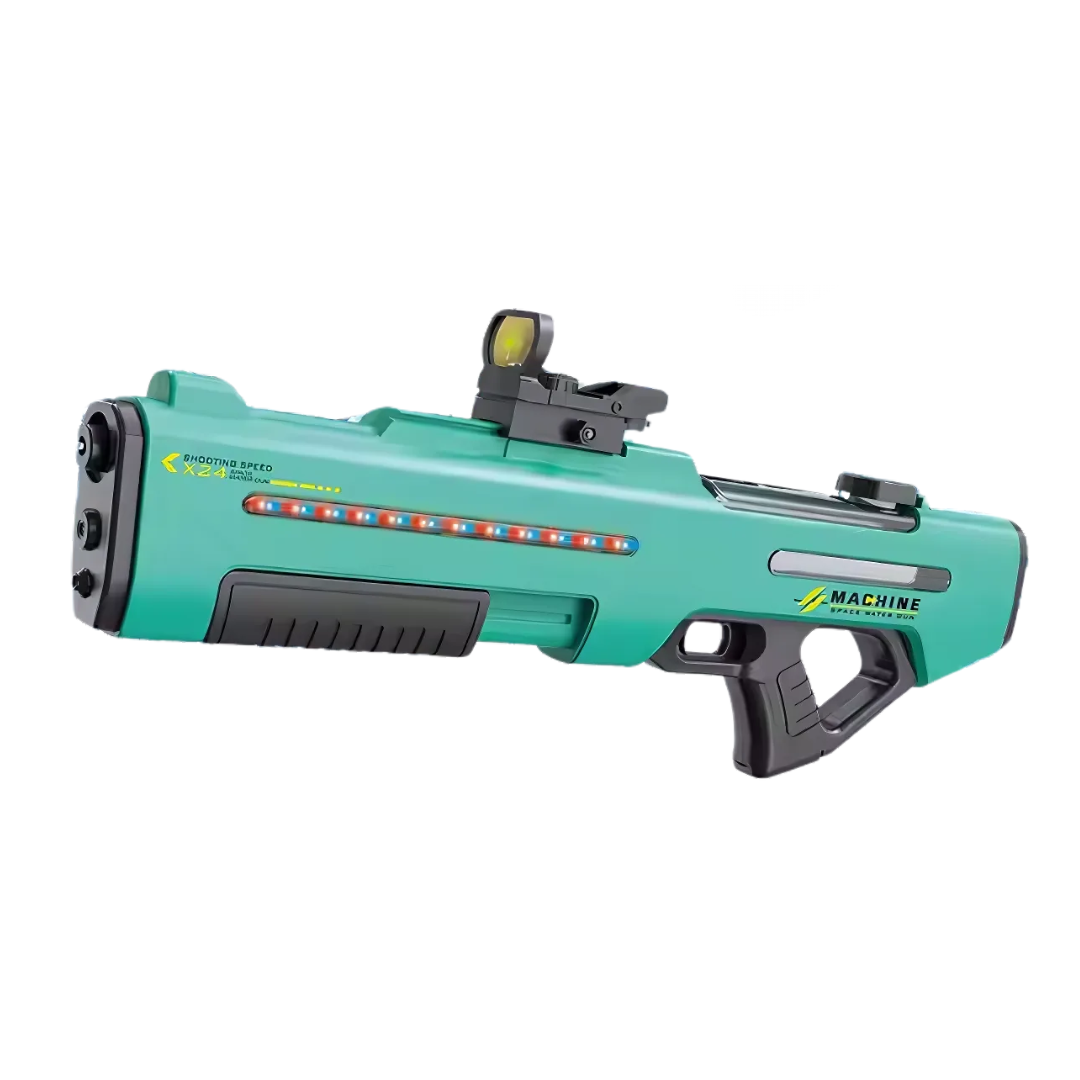 Пистолет-бластер водный электрический аккумуляторный с автоматической закачкой воды Зеленый
