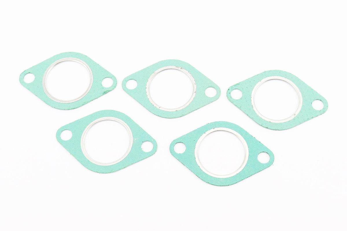 Прокладка глушителя к двигателям R190N 2 отверстия головка-колено 5 шт. (999517)