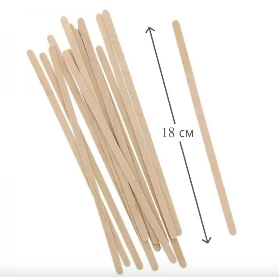 Размешиватели для напитков деревянные высший сорт 800 шт. в ЗИП-пакете 18 cм - фото 3