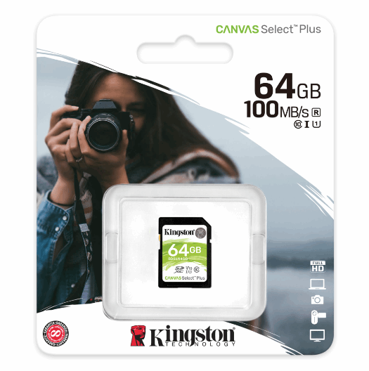 Карта пам'яті Kingston Canvas Select Plus 64 Гб Class 10 V10 (SDS2/64GB) - фото 2