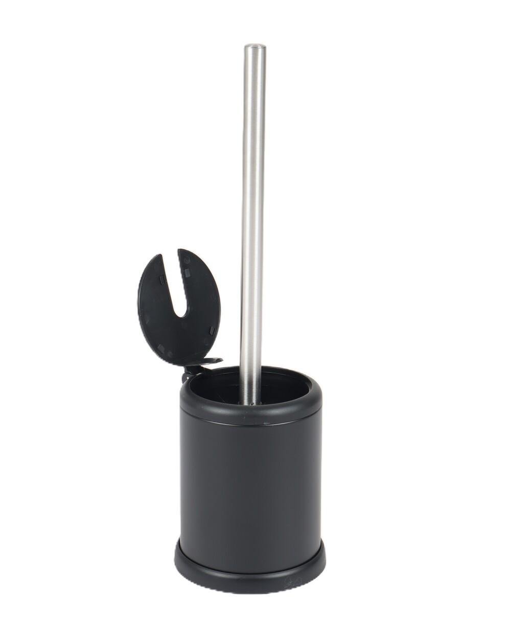 Йоржик для унітазу MIXXUS Topper-TB0201 круглий підлоговий Чорний матовий (MI7095)