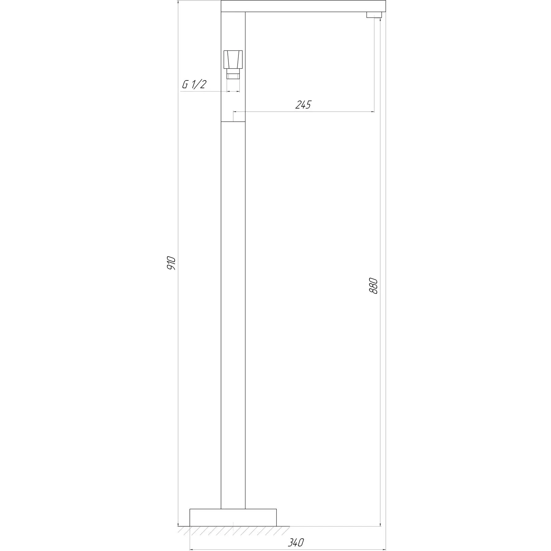 Смеситель для ванны TOPAZ ODISS TO 18113-H66-BL (GSR-000021002) - фото 6