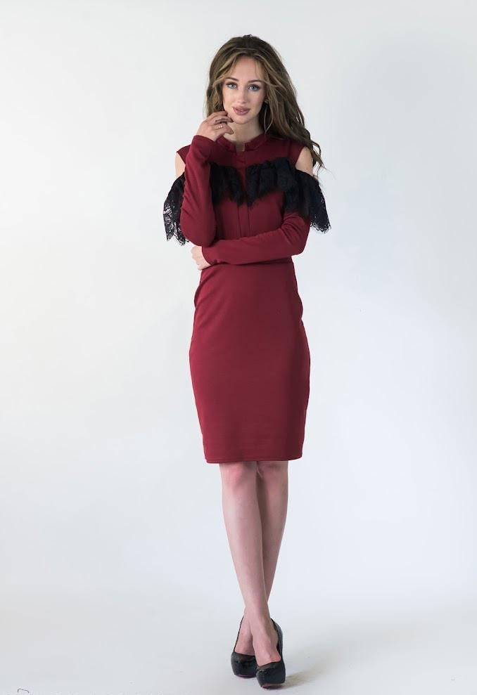 Сукня жіноча Podium Elita 21162-BORDO XL Бордовий