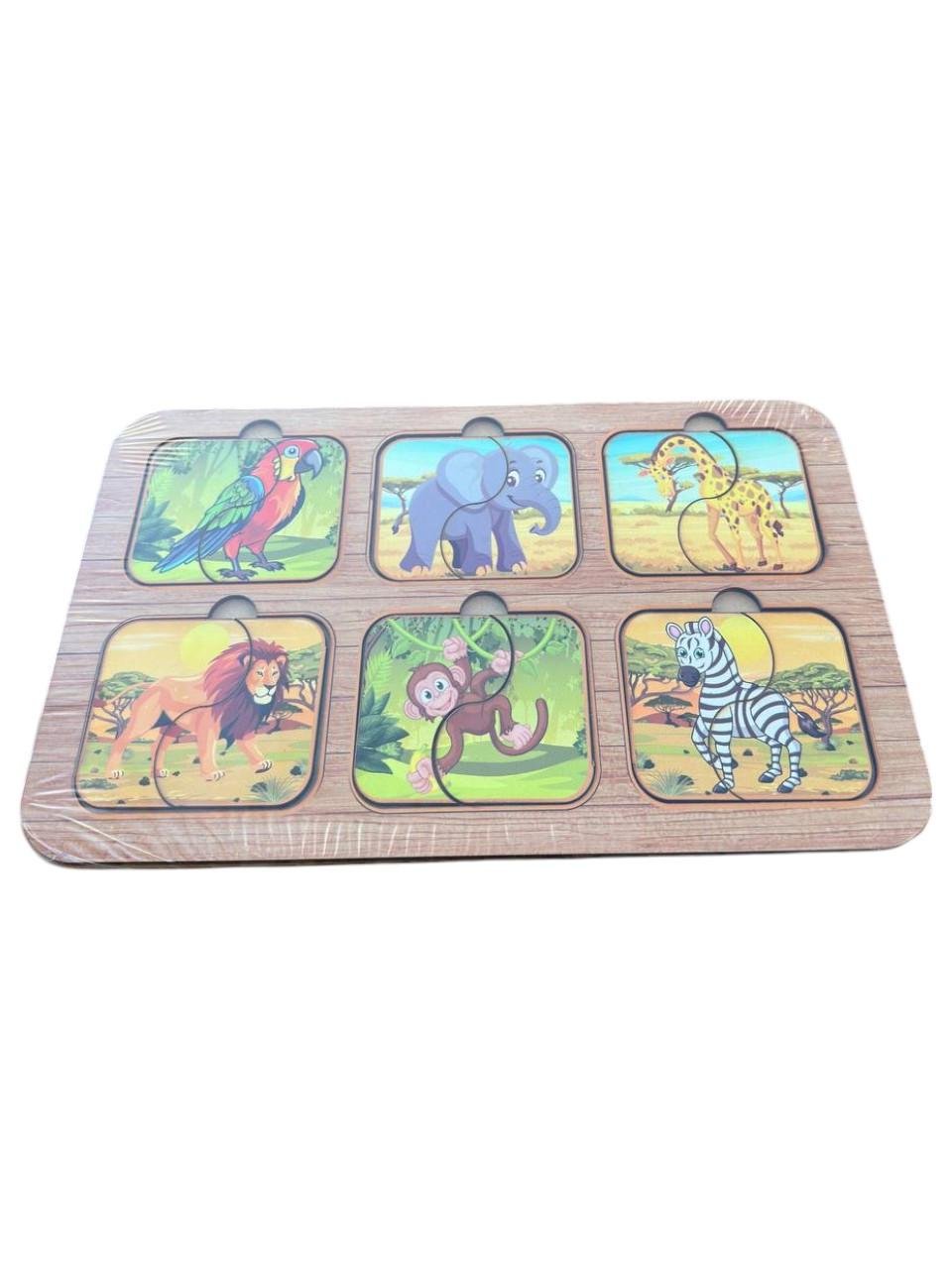 Пазл деревянный развивающий 6 картинок животных (2430694519) - фото 3 Пазл деревянный развивающий 6 картинок животных (2430694519) - фото 3