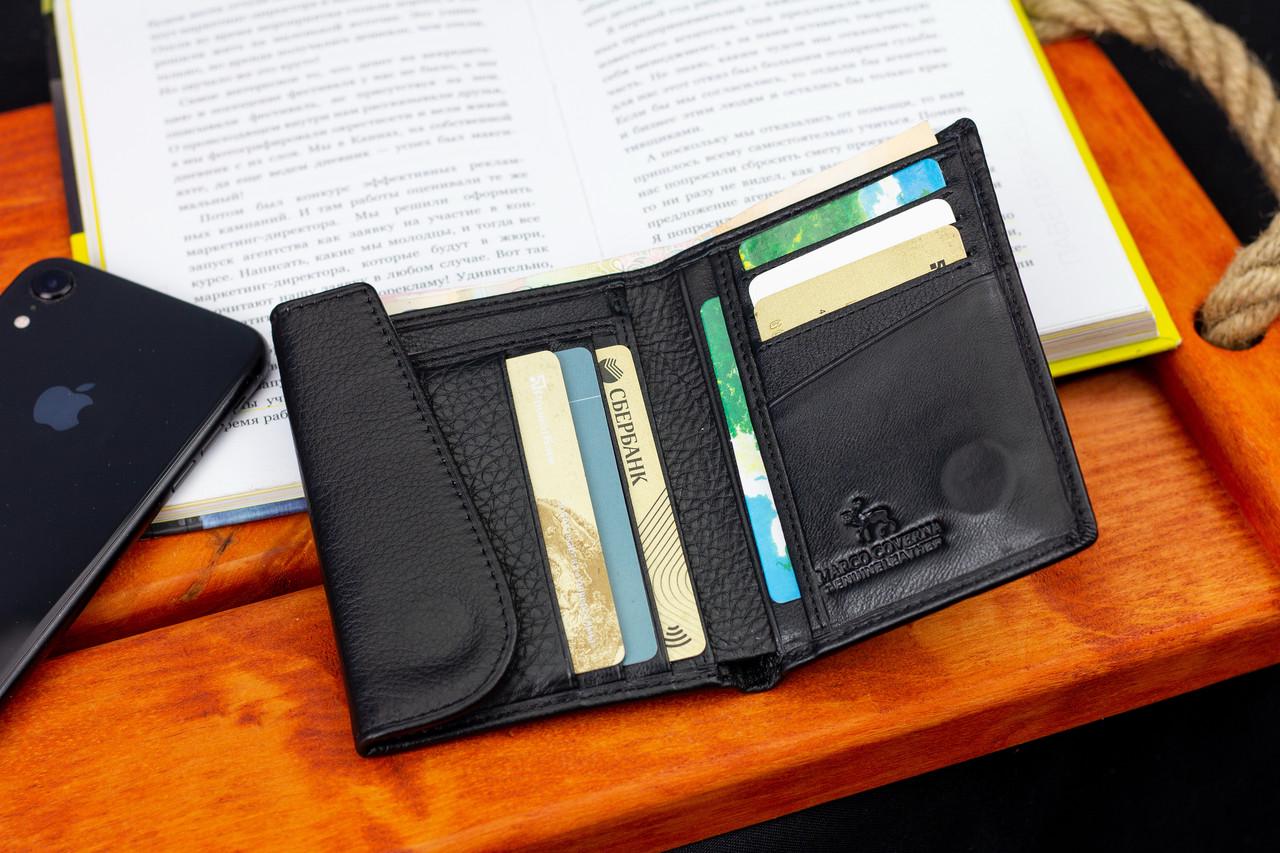 Кошелек мужской Marco Coverna вертикального типа из натуральной кожи на магните Черный (MC-1286) - фото 7 Кошелек мужской Marco Coverna вертикального типа из натуральной кожи на магните Черный (MC-1286) - фото 7