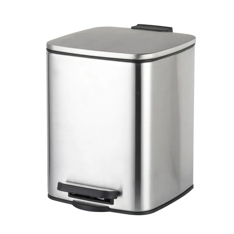 Ведро для мусора Zerix Kubix-TC0106 6 л прямоугольное из нержавеющей стали (ZX5889)