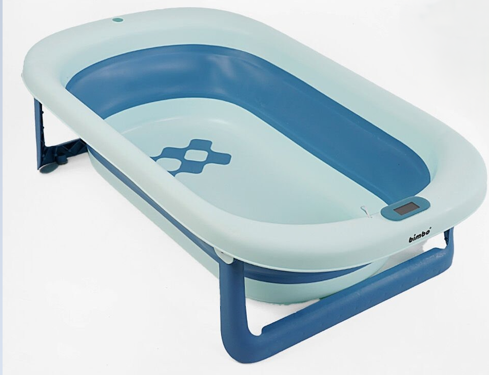 Ванна дитяча розкладна Bimbo BM-40255 зливний клапан/електронний термометр/матрац/складні ніжки 79x47x21 см (27975650)