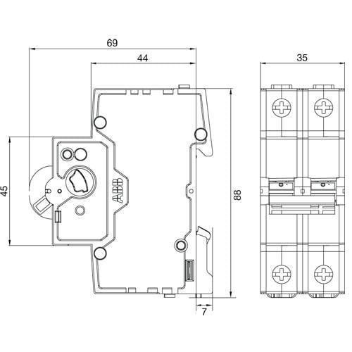Автоматичний вимикач ABB Basic BMS412-B32 2p тип-B 32A (28680483) - фото 2 Автоматичний вимикач ABB Basic BMS412-B32 2p тип-B 32A (28680483) - фото 2