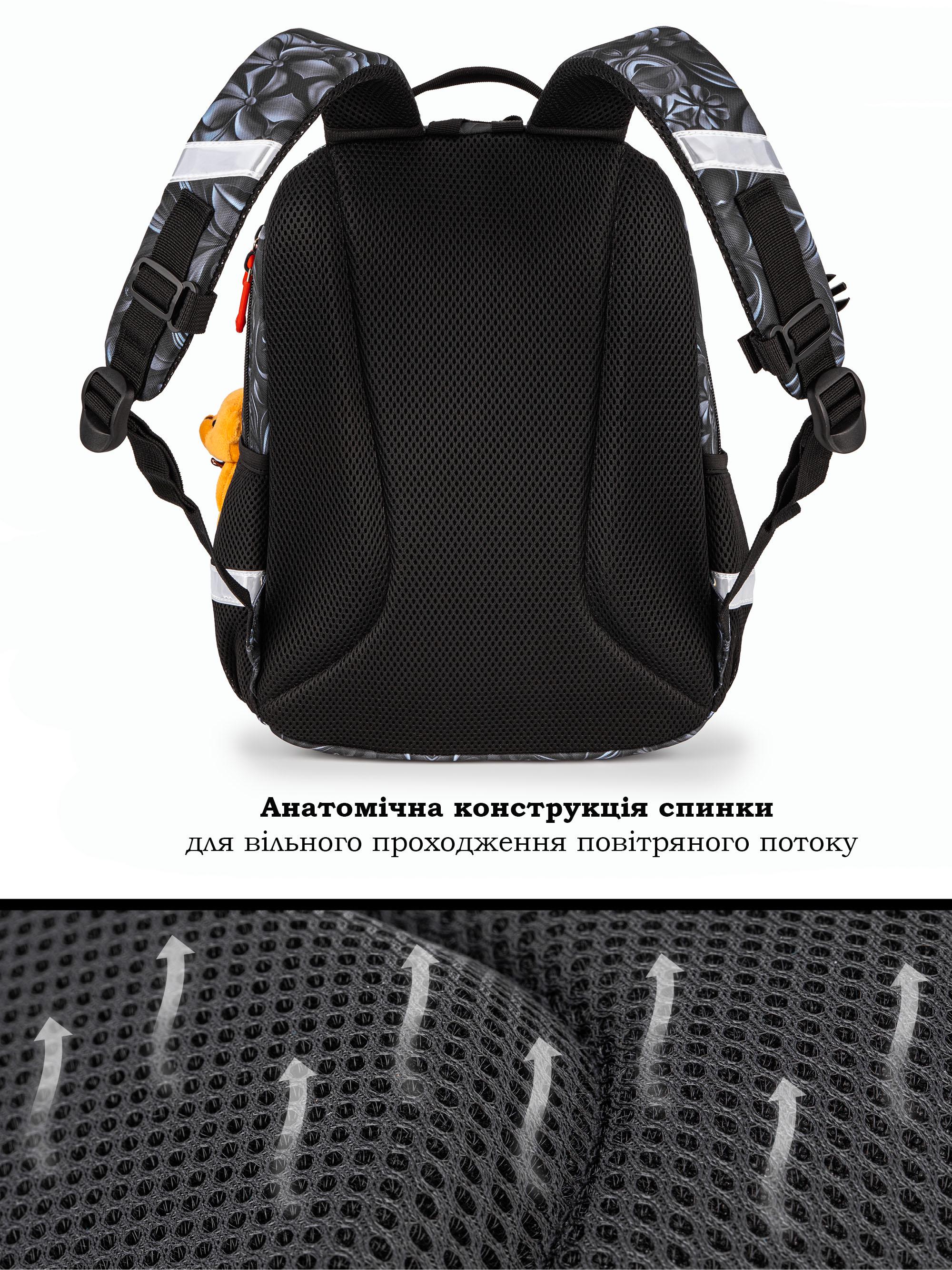 Шкільний рюкзак для дівчинки School Standard Котик для початкової школи 38х28х16 см (160-11) - фото 6