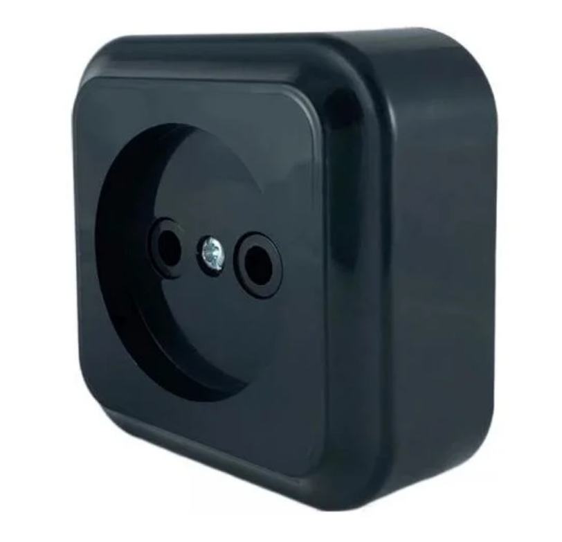 Розетка одноместная MARSHEL MAGLEV RO16-235 Black (RO16-235 Black)