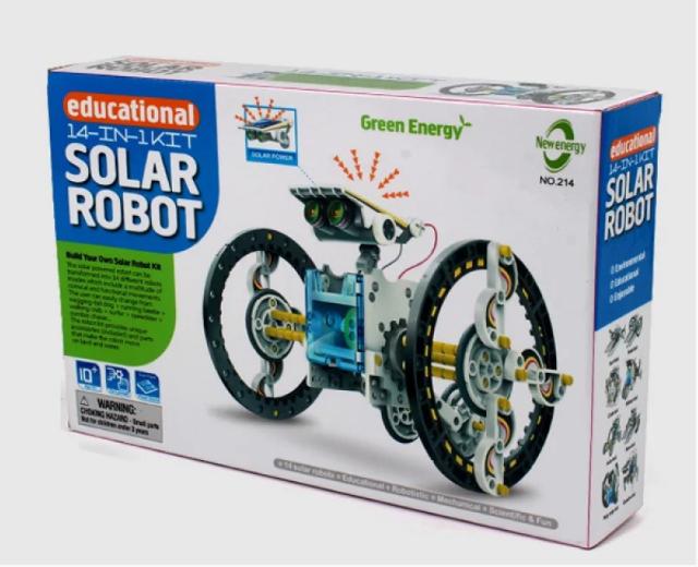 Робот конструктор Solar Robot 14в1 на солнечной батарее со встроенным аккумулятором