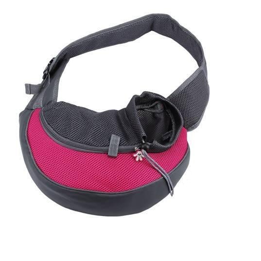 Сумка-слінг через плече для собак L до 5 кг Сірий/Рожевий (ST0161) - фото 1