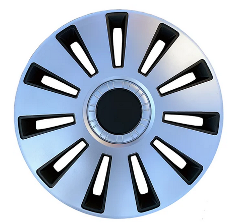 Колпак колесный Kenguru Twin R14 4 шт. Серебристый/Черный (1387256319)