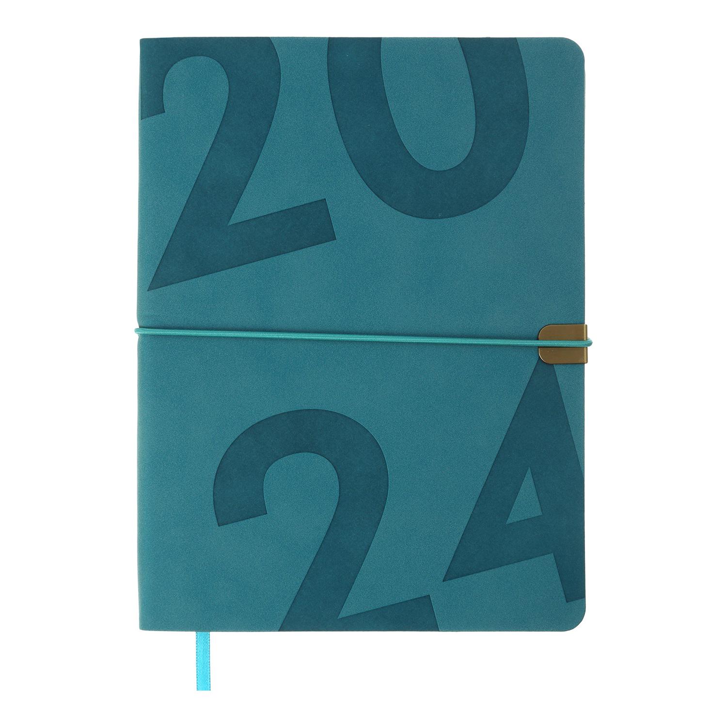 Дневник датированный Buromax Best 2024 A5 336 стр. Бирюзовый (BM.2126-06)