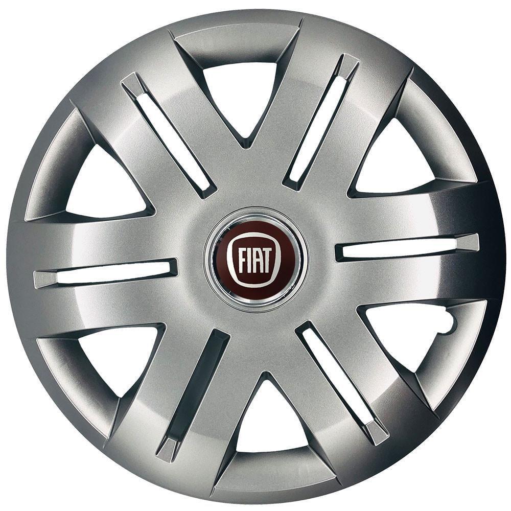 Ковпаки SJS з логотипом Fiat 406 R16 4 шт. Срібний (31008536)