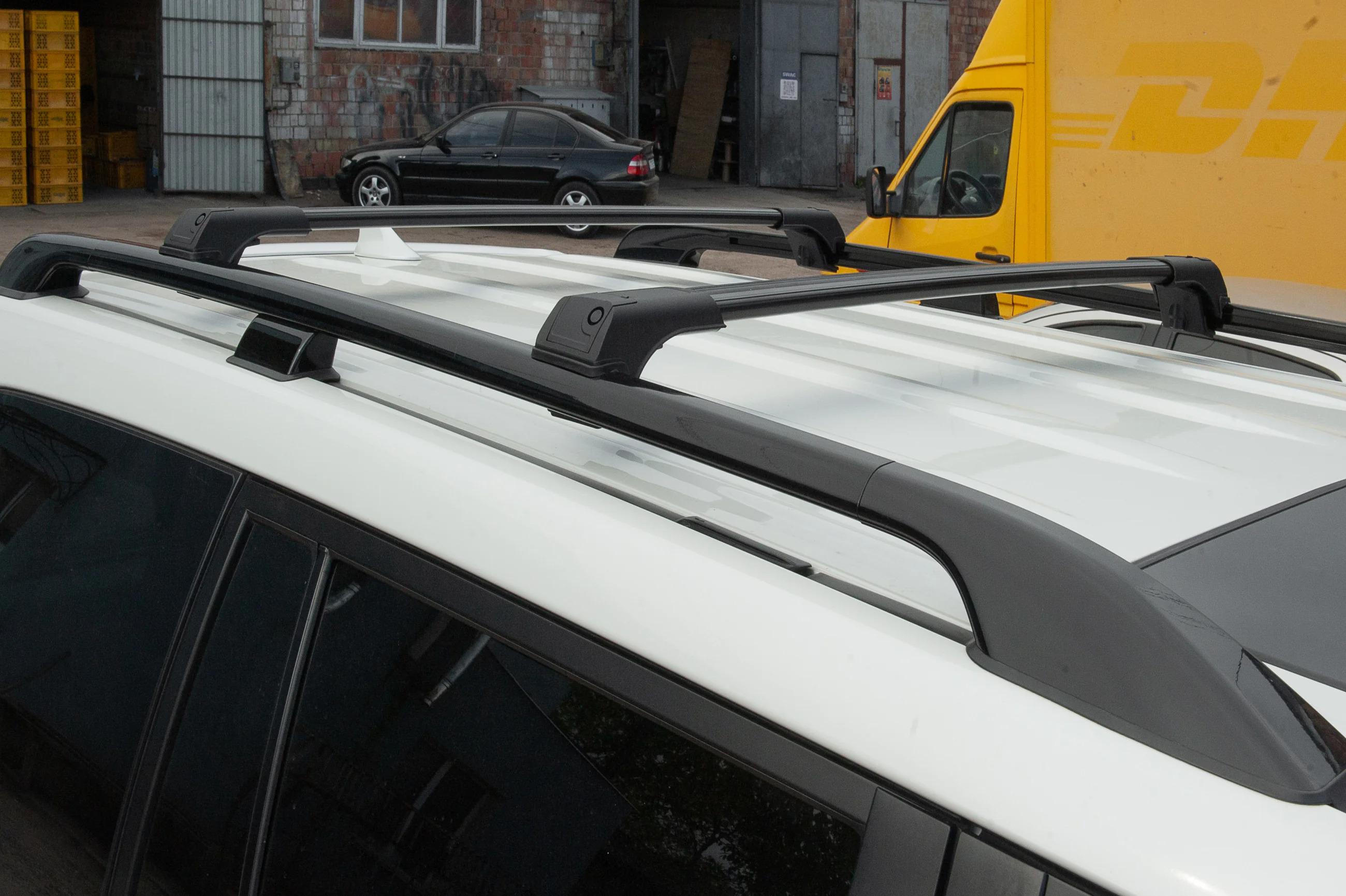 Багажник на обычные рейлинги без ключа Erkul Flybar V1 для Volkswagen Taigo 2020-гг. алюминий/пластик до 140 см 2 шт. Черный (158940) - фото 5