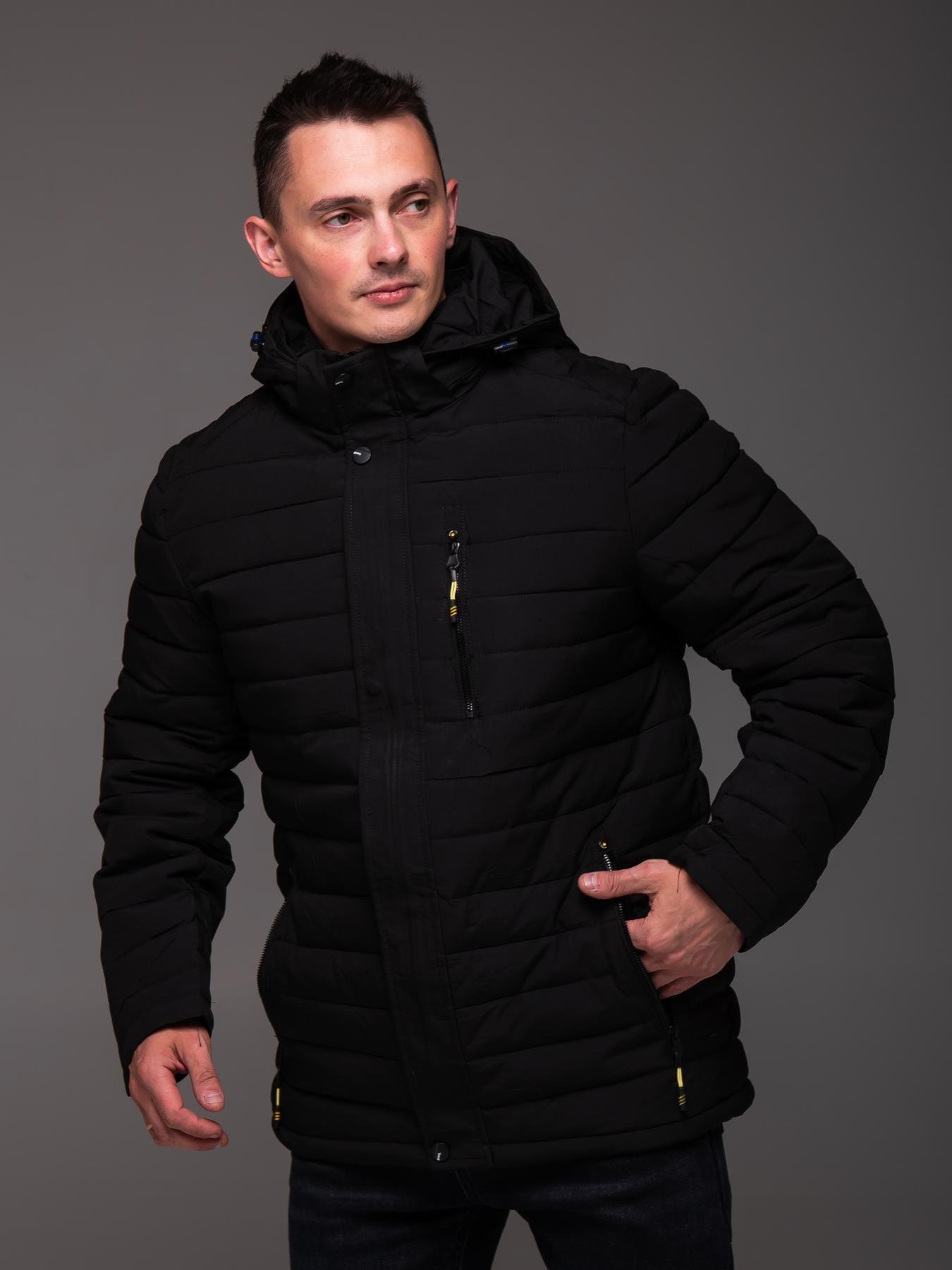 Куртка чоловіча зимова стьобана з термопідкладкою до -25°С L Чорний (2444/1) - фото 2 Куртка чоловіча зимова стьобана з термопідкладкою до -25°С L Чорний (2444/1) - фото 2